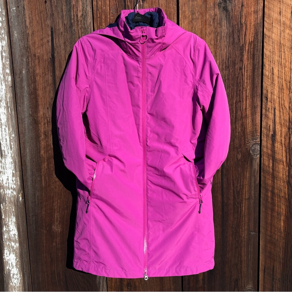 Lands' End 3 in 1 Coat w/quilted removable inner coat. Wind-waterproof size 8 - Picture 2 of 11